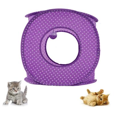 China Hot Selling Viable Cat Tunnels Indoor Collapsible Maze Bench Cat Play Tent Interactive Toy for Puppy Kitten Rabbit Pet Supplies for sale