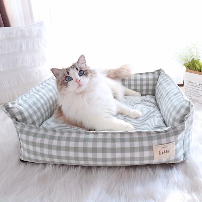 China Sofa Style Removable Cover Soft Pet Bed With Removable Washable Four Seasons For Small Medium Dogs And Cats Sleeping Supplies for sale