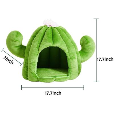 China Cat Bed Condo Cute Breathable For Indoor Cats Cave Pet Room Tent House With Cushion Machine Washable Small Dogs Puppy for sale