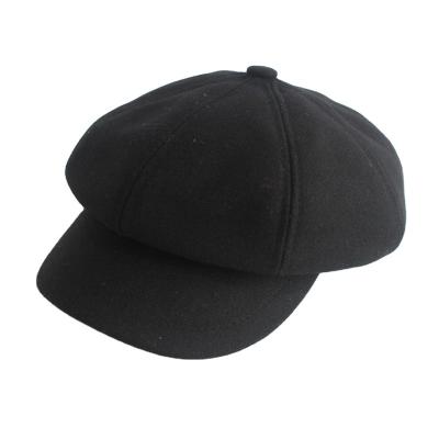 China Eco and reuse black 100% french cotton beret hat for women for sale