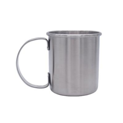 China Durable Single Layer Coffee Mug Metal Beer Mug Travel Stainless Steel Mug Office Drinks Mug With Handle for sale