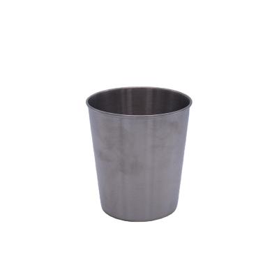 China Round Creative Disposable Stainless Steel Water Cup Stainless Steel White Wine Cup Portable Outdoor Beer Mug For Students Brushing Teeth for sale