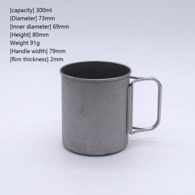 China Disposable Portable Outdoor Folding Camping Mug Stainless Steel Coffee Mug Ultra Light Metal Texture for sale