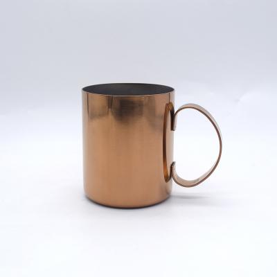 China Durable Single Layer Coffee Mug Metal Beer Mug Travel Stainless Steel Mug Office Drinks Mug With Handle for sale