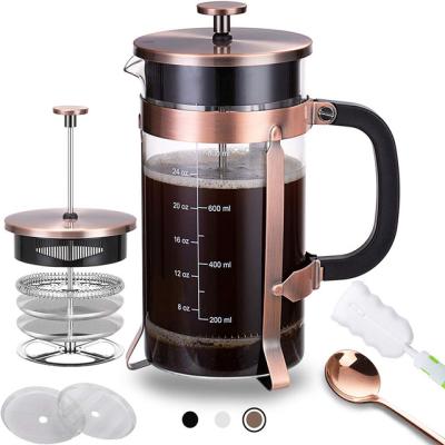 China 350ML Viable Borosilicate Glass With French Presses Stainless Steel Pot Coffee Maker Filter Pot For Tea Filter Cup for sale