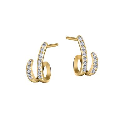 China 2022 925 Fashion Jewelry Custom Gold Plated Tasty Cubic Zirconia Earring Silver Trendy Trendy Fashion Jewelry For Women for sale