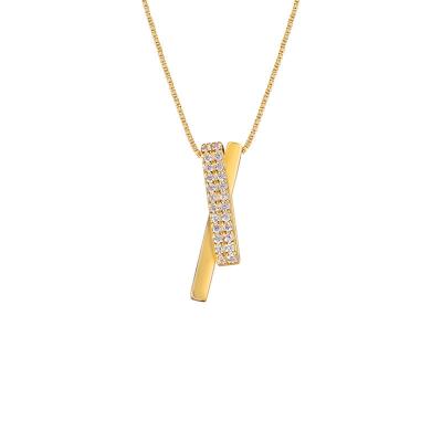 China 2022 Tasty Gold Plated Cubic Zirconia Necklace Silvery Trendy Trendy Fashion Jewelry 925 For Women for sale