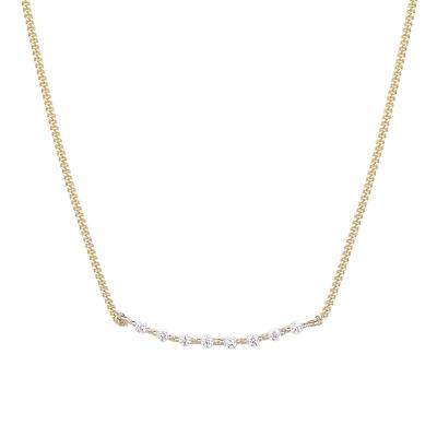 China 2022 Tasty Gold Plated Cubic Zirconia Necklace Silvery Trendy Trendy Fashion Jewelry 925 For Women for sale