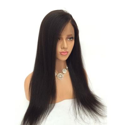 China Water Wave Lace Wig With Wig Adjustable Virgin Brazilian Straight Lace Wig For Black Women for sale