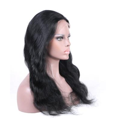 China Glueless Body Wave Human Hair Full Lace Wigs 100% Virgin Human Hair Wigs 100% Human Hair Brazilian Natural Body Wave Wig 100 Virgin Hair Natural Black for sale