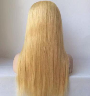 China Cheap Silky Straight Wave Glueless Blonde Wig Pre Plucked Ombre Lace Front Wig Fast Shipping 150% 180% 200% Long Blonde Blonde Hair Wig for sale