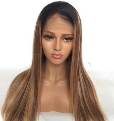 China Malaysian Human Hair 8inch -26 Inch Ombre Wave Hair Silky Straight Virgin Human Hair Wig Any Color Available Glueless Hair Wig for sale