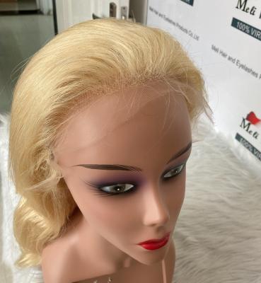 China High Quality Blonde 613 Lace Front Wig Honey Blonde Human Hair HD Lace Front Wig 8 Inch -30inch Silky Straight Swiss Natural Wig With Baby Hair for sale