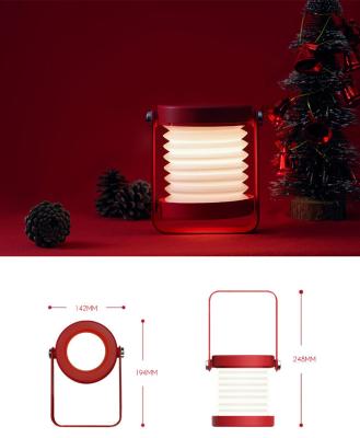 China 2021 New Design MULTI-USE Small Red Rechargeable Portable Folding Lantern Night Light For Outdoor Camping, Home, Garden for sale