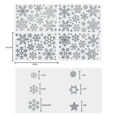 China Window Sticker PVC Christmas Sticker Snowflake Window Cling Stickers For Window Decoration for sale