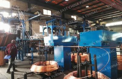 China Máquina de colada continua libre de oxígeno de proceso de Rod Upcasting del cobre de Annnual 5000MT D8-15mm en venta