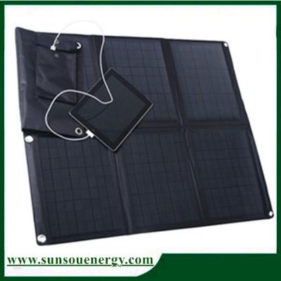 China High Eff. 60watt foldable solar panel kit, solar panel charger foldable for car / boat / golf cart for sale