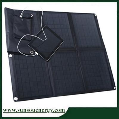 China 60w foldable solar panel charger kits, folding solar panel charger  for laptop / phones / batteries etc for sale