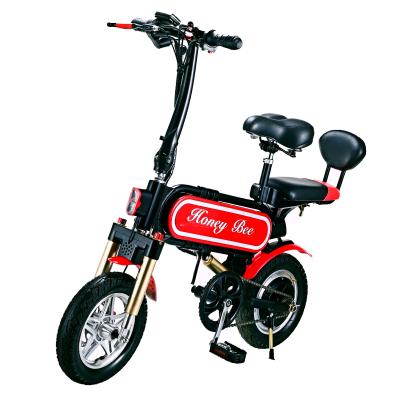 China 2021 Steel Foldable Electric Bicycle 350w 6.0AH/7.8AH Lightweight Electric Bike Folding Ebike For Adults for sale