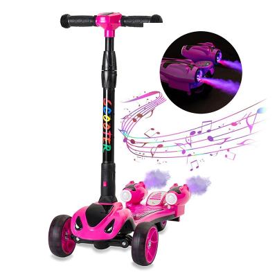 China 2022 Wide Wheel PU Snap Toddler 3 Adjustable Handlebar Height Kids Kick Scooter Electric Kids Scooters Throw Adjustable Height For Kids for sale