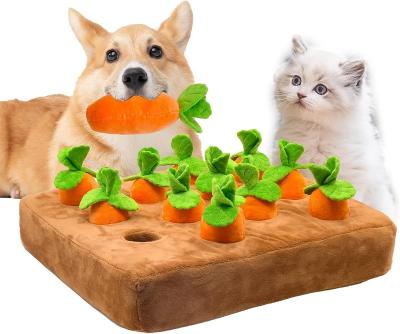 China New Viable Interactive Dog Toys Carrot Farm Enrichment Dog Nose Toys Puzzle Toys Hide & Seek Dog Chewers For Pet Relaxation for sale