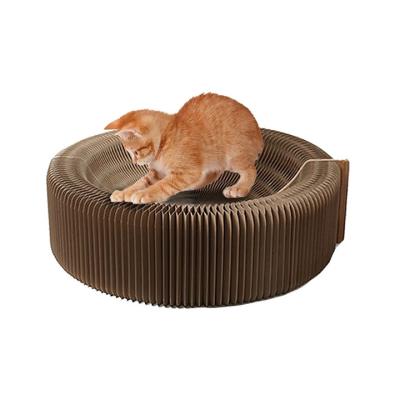 China Wholesale Stocked Tour Hot Wheel Ride Cat Cardboard Scratcher With Balls Brand New for sale