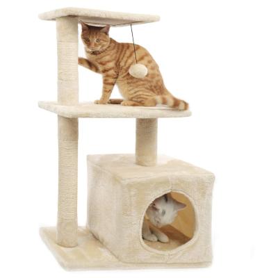 China Sustainable Scratching Toy with Ball Activity Center Cat Tower Furniture Climbing Cat Tree for sale