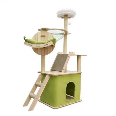 China Viable Professional Scratching Post Green Cat Scratcher Tree With Good Service From Manufacturer for sale