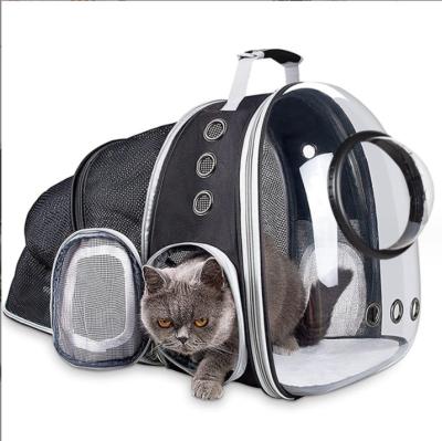 China Outdoor Portable Expandable Expandable Space Bag Transparent Cat Bag Transparent Capsule Pet Shoulder Pet Backpacks for sale