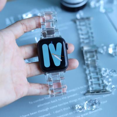 China Acrylic Straps Custom Smart Watch Strap Quick Release Acrylic Strap For Apple Watch T500 38/40/41 42/44/45 mm for sale