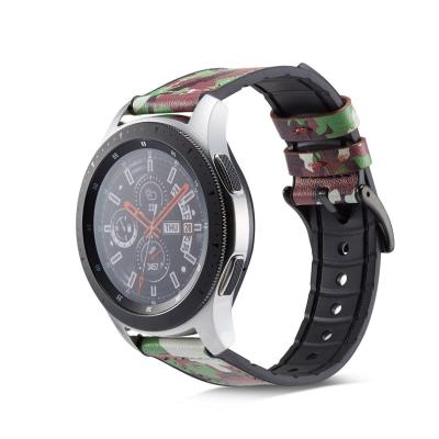 China Quick Release Leather Genuine Leather and TPU Watch Bands Wrist Band for Samsung Galaxy 20 22mm Smart Watch for sale