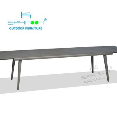 China Modern Style High Quality Aluminum Outdoor Dining Table Garden Extendable Aluminum Table (31009) for sale