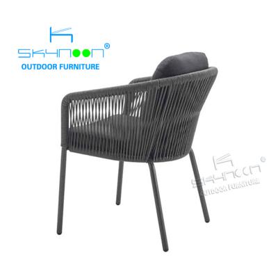 China Modern Hot Sale Aluminum Garden Dining Chair All Weather Outdoor Cheap Bistros Chair Outdoor Rope Chair (71161A) for sale