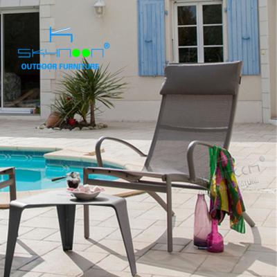 China Modern cheap outdoor commercial aluminum outdoor chair best quality contract chair sling outdoor chair (51233A) for sale