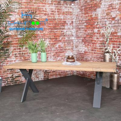 China Best Selling Price Garden Dining Table Modern Hot Sale Outdoor High Quality Wood Table Tops Outdoor Tables (61053E) for sale