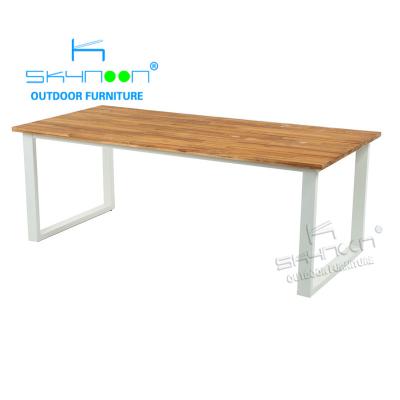 China Best Selling Modern Chinese Wholesale Wooden Garden Table Hotel Dining Table Garden Picnic Garden Table(61054E) for sale