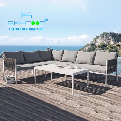 China Interesting discount price contemporary garden patio sofa rope hot sale outdoor sofa set balcony living room set wholesale (72038) for sale