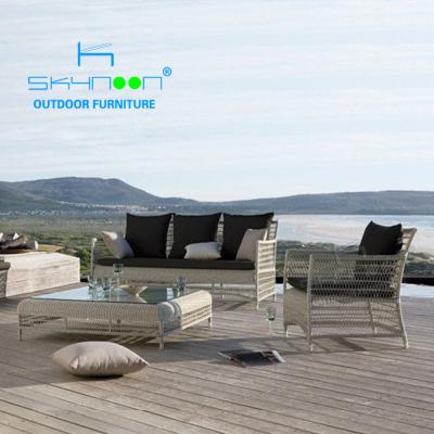 China Contemporary Modern Hotel Rattan Wicker Home Lifestyle Sofa Set Luxury Outdoor Rattan Sofa New Design Garden Sofa (22108) for sale