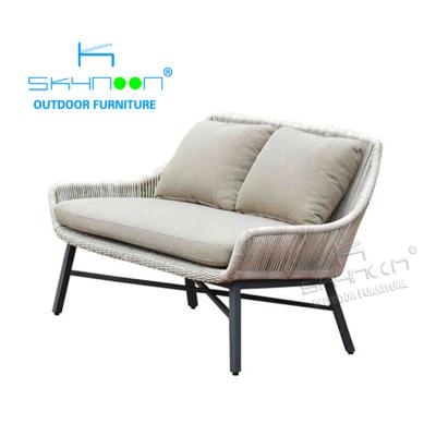 China New design high quality modern outdoor loveseat modern garden patio leisure rope sofa (72113B) for sale