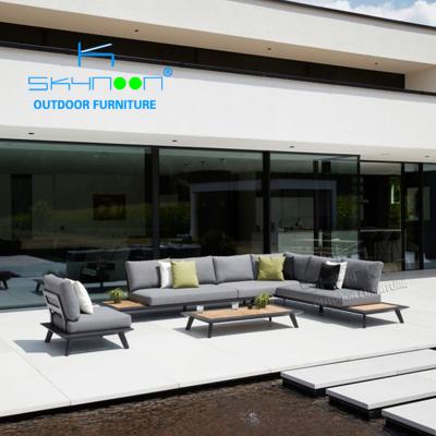 China 2021 High Quality Garden Sofa Customized Contemporary Aluminum Modular Outdoor Corner Sofa Hotel Sectional Sofa (62118) for sale