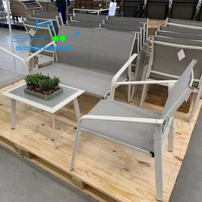 China Leisure Contemporary Comfortable Patio Outdoor Sling Sofa Set Patio Sofa Hot Sale High Quality New Design Garden Sofas (51246) for sale