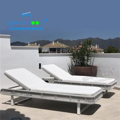 China Modern Hot Selling Modern Hot Sale High Quality Cheap Waterproof Rope Lounger Pool Sun Bed Sun Bed (73015T) for sale