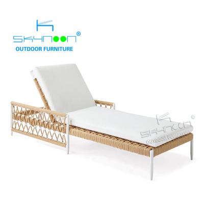 China Leisure New Product Beach Bed Garden Aluminum Rope Furniture High Quality Luxury Sun Sofa (73021T) for sale