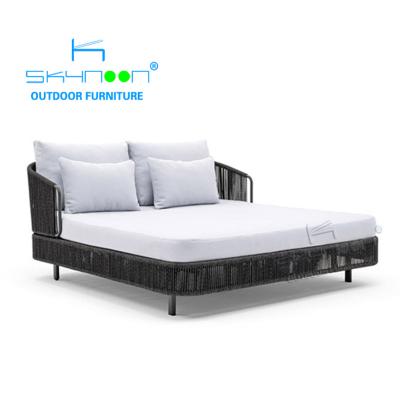 China New Design Factory Price Factory Price Rope Convertible Lounge Double Modern Sun Sofa All Weather Daybed (73024T) for sale