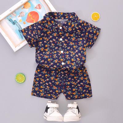 China Fashion\Comfortable Clothing 2020\Durable Baby Sets Summer Baby Set Two Piece Casual Berry Flower Printed T-shirt + Shorts Sets T-shirt For Boys for sale