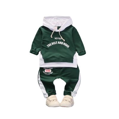 China 2020 New Children's Clothing Girl's Breathable Hoodies The Same Dark Green Cute Casual Hoodie Baby Clothes Sets for sale