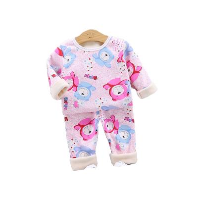 China Autumn Clothing Set Girls Animal Clothes Spring Children Cartoon Sleepwear Underwear Girls Casual Thermal Pajamas for sale