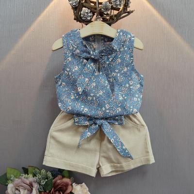 China Korean 2020 wholesale children's baby girl vest skirt girls clothing summer breathable suit 2019 new two-piece shorts for sale