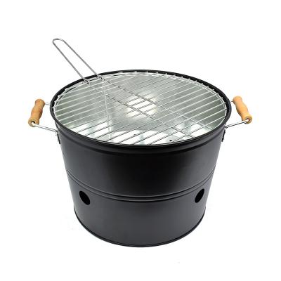 China New Easily Cleaned Outdoor Mini Camping Barbecue Grill Charcoal Smoker BBQ Bucket for sale