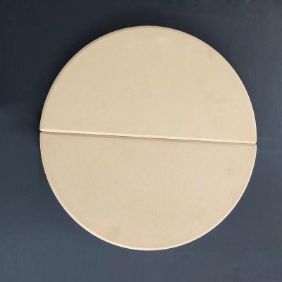 China Cordierite 2 PCS Outdoor Barbecue Food Grade Cordierite Heat Resistant BBQ Filters Fan-shape Cooking Pizza Stone for sale